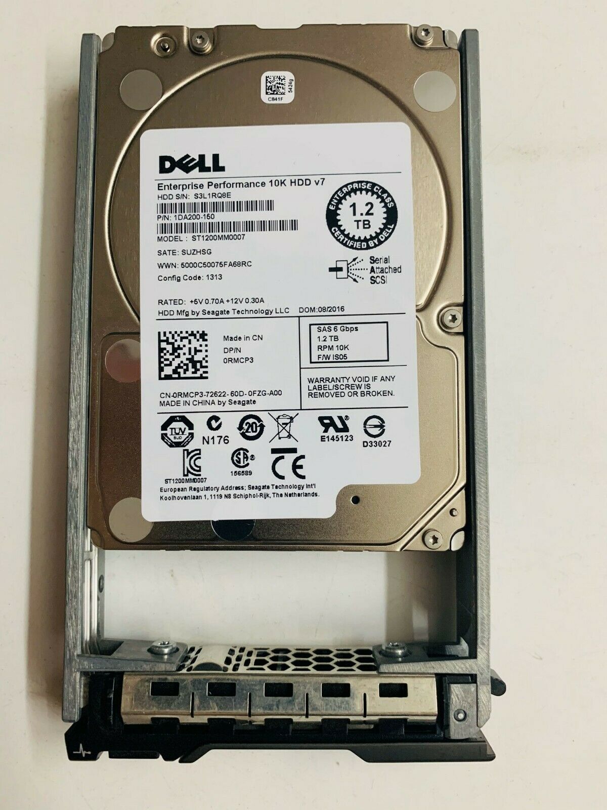 DELL ST1200MM0007 1.2TB 10K 2.5インチ HDD 期間限定今なら送料無料