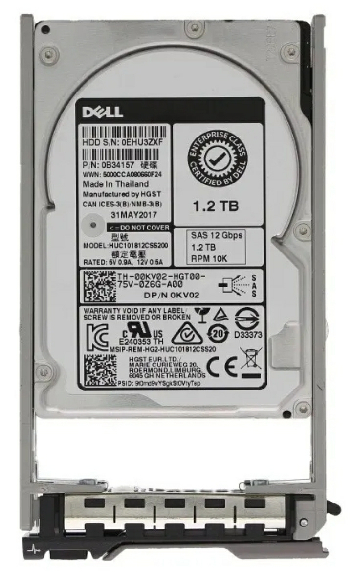 00kv02 Dell Hgst Huc101812css200 1.2tb 2.5 10k 12gbps 0kv02